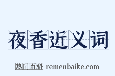 夜香近义词是什么意思的图片